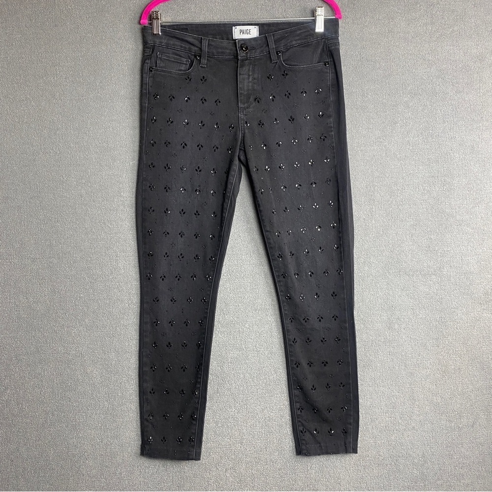 PAIGE verdugo ultra skinny cleo embellished jeans size 30